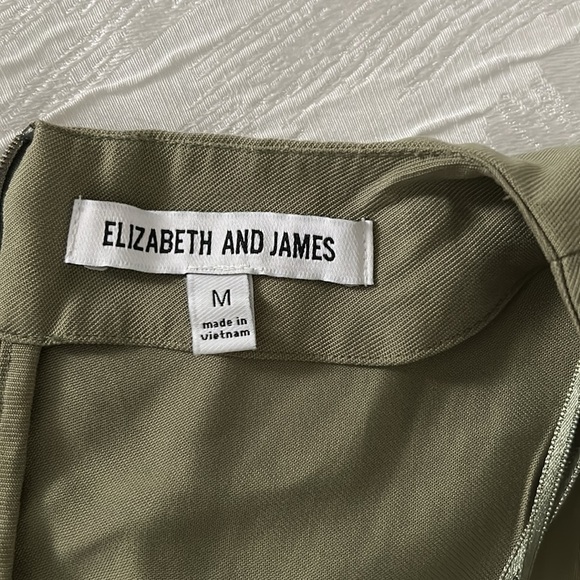 ELIZABETH and James Olive Green Romper/Jumpsuit Size M - Picture 8 of 9